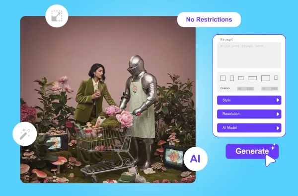 7 best AI image generators with no restrictions in 2026
